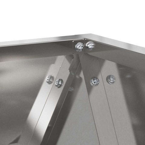 DONICA 2 PCS SREBRNY 50X50X50CM STAL NIERDZEWNA
