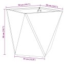 DONICA 2 PCS SREBRNY 50X50X50CM STAL NIERDZEWNA