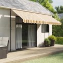 VidaXL Lambrekin do markizy, żółto-szare paski, 4 m
