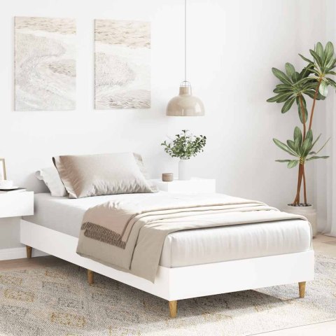 VidaXL Rama łóżka bez materaca biała 100x200 cm drewno klejone