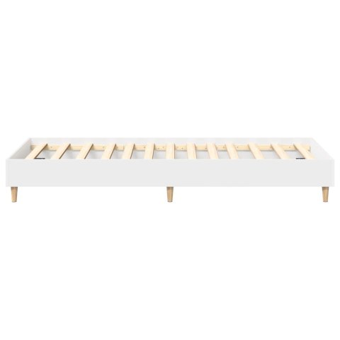 VidaXL Rama łóżka bez materaca biała 100x200 cm drewno klejone