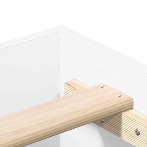 VidaXL Rama łóżka bez materaca biała 100x200 cm drewno klejone