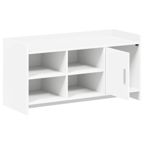 SZAFKA NA BUTY BIAŁY 100X39,5X51CM DREWNO INŻYNIERYJNE