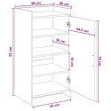 VidaXL Szafka na buty Biały 48 x 36 x 92 cm Drewno inżynieryjne