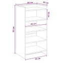 VidaXL Szafka na buty Biały 48 x 36 x 92 cm Drewno inżynieryjne