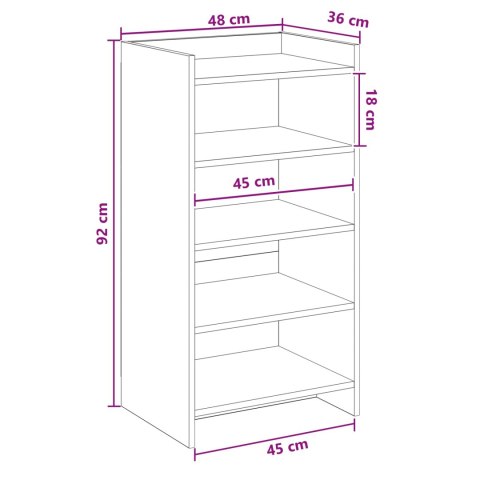 VidaXL Szafka na buty Biały 48 x 36 x 92 cm Drewno inżynieryjne