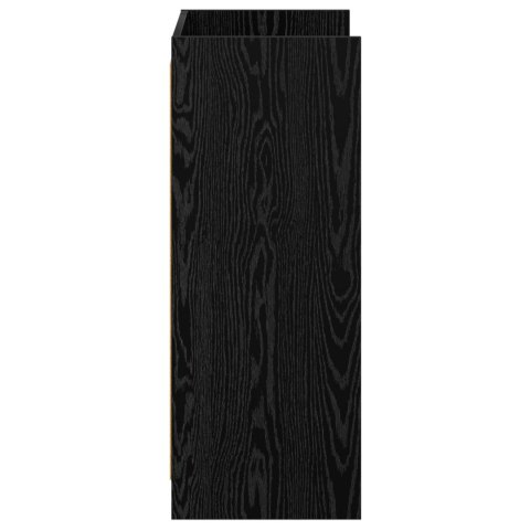 SZAFKA NA BUTY CZARNY DĄB 48X36X92CM DREWNO INŻYNIERYJNE