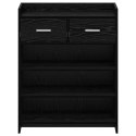 VidaXL Szafka na buty Czarny dąb 73,5 x 36 x 92 cm Drewno inżynieryjne