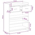 VidaXL Szafka na buty Czarny dąb 73,5 x 36 x 92 cm Drewno inżynieryjne