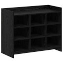 SZAFKA NA BUTY CZARNY DĄB 85X39,5X70CM DREWNO INŻYNIERYJNE
