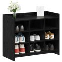 SZAFKA NA BUTY CZARNY DĄB 85X39,5X70CM DREWNO INŻYNIERYJNE