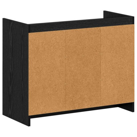 SZAFKA NA BUTY CZARNY DĄB 85X39,5X70CM DREWNO INŻYNIERYJNE