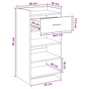 VidaXL Szafka na buty Dąb artisan 48 x 36 x 92 cm Drewno inżynieryjne