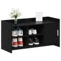 VidaXL Szafka na buty z przechowywaniem Czarny dąb 100 x 39,5 x 51 cm