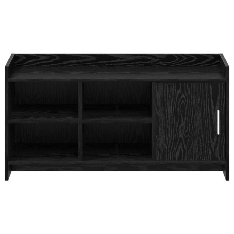 VidaXL Szafka na buty z przechowywaniem Czarny dąb 100 x 39,5 x 51 cm