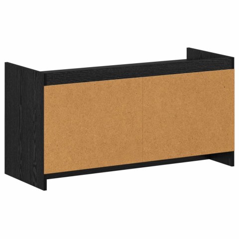 VidaXL Szafka na buty z przechowywaniem Czarny dąb 100 x 39,5 x 51 cm