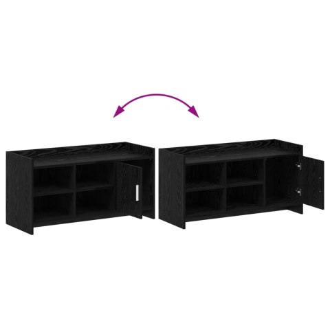 VidaXL Szafka na buty z przechowywaniem Czarny dąb 100 x 39,5 x 51 cm