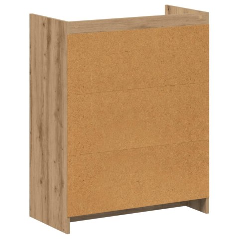 VidaXL Szafka na buty z przechowywaniem Dąb artisan 73,5 x 36 x 92 cm