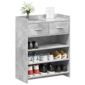 VidaXL Szafka na buty z szufladą Betonowy szary 73,5 x 36 x 92 cm