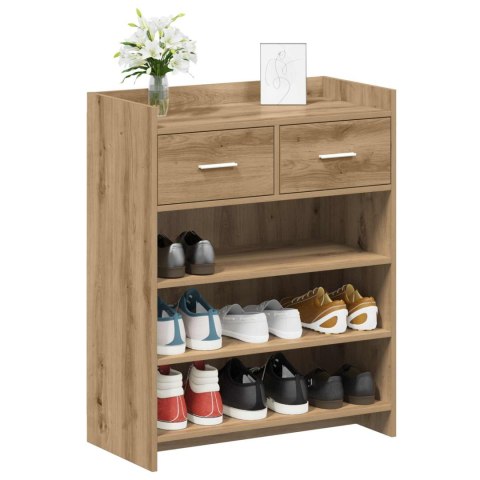 SZAFKA NA BUTY Z SZUFLADĄ DĄB ARTISAN 73,5X36X92CM