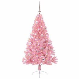 VidaXL Sztuczna choinka z oświetleniem na Boże Narodzenie 150 cm PVC
