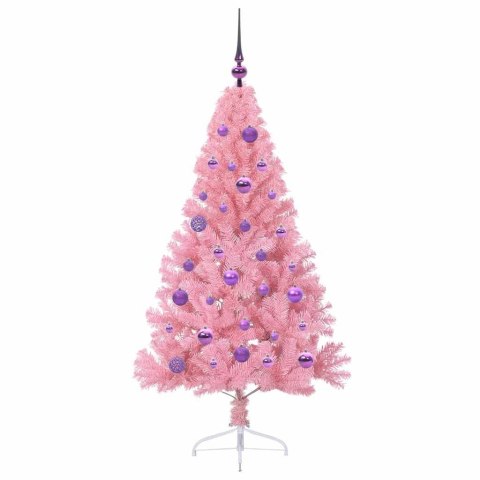 VidaXL Sztuczna choinka z oświetleniem na Boże Narodzenie 150 cm PVC