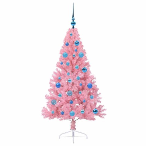 VidaXL Sztuczna choinka z oświetleniem na Boże Narodzenie 150 cm PVC