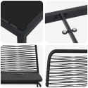 VidaXL Zestaw do jadalni w ogrodzie 9 pcs Czarny
