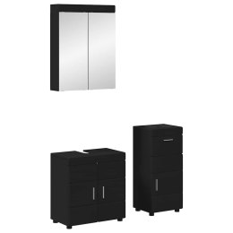 VidaXL Zestaw mebli łazienkowych TULUM 3 pcs Czarny 60 x 34 x 63 cm
