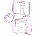 ZESTAW MEBLI ŁAZIENKOWYCH TULUM 3 PCS CZARNY 60X34X63CM
