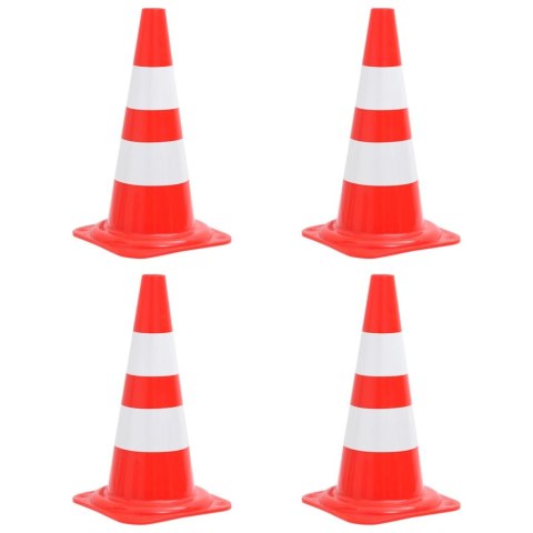 ODBLASKOWE PACHOŁKI DROGOWE 4SZT CZERWONO-BIAŁE 50CM