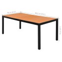 9-CZĘŚCIOWY ZESTAW MEBLI OGRODOWYCH RATTAN PVC CZARNO-BRĄZOWY