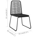9-CZĘŚCIOWY ZESTAW MEBLI OGRODOWYCH RATTAN PVC CZARNO-BRĄZOWY