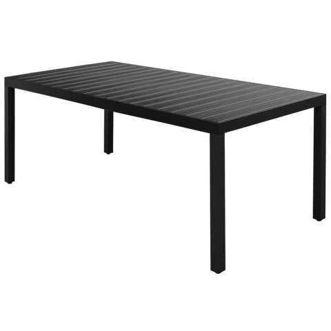 VidaXL 9-częściowy zestaw mebli ogrodowych, rattan PVC, czarny