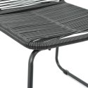 VidaXL 9-częściowy zestaw mebli ogrodowych, rattan PVC, czarny