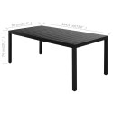 VidaXL 9-częściowy zestaw mebli ogrodowych, rattan PVC, czarny
