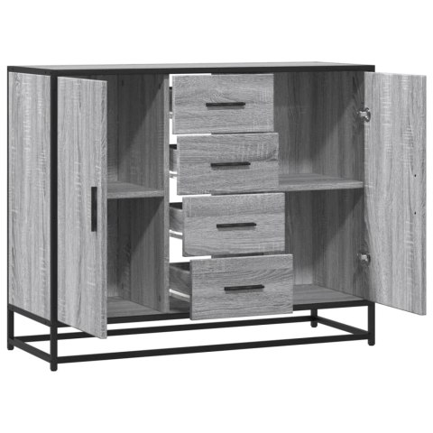 VidaXL Szafka, szary dąb sonoma, 92x35x76 cm, materiał drewnopochodny