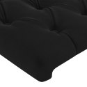 ZAGŁÓWEK DO ŁÓŻKA Z LED CZARNY 103X16X118/128CM AKSAMIT
