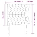 ZAGŁÓWEK DO ŁÓŻKA Z LED CZARNY 103X16X118/128CM AKSAMIT
