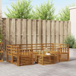 ZESTAW SOF NA ZEWNĄTRZ 7 PCS NATURALNY LITE DREWNO AKACJI