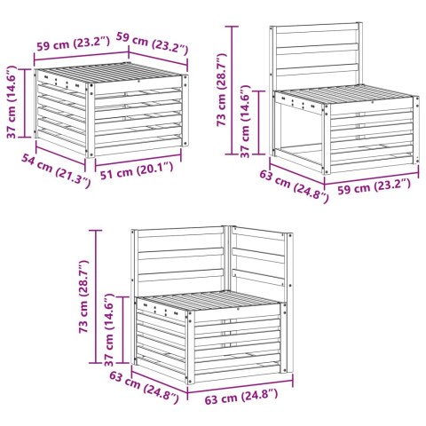 ZESTAW SOF NA ZEWNĄTRZ 8 PCS NATURALNY LITE DREWNO AKACJI