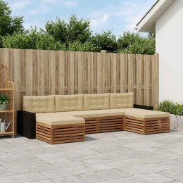 ZESTAWY SOF Z PODUSZKĄ 6 PCS LITE DREWNO AKACJI