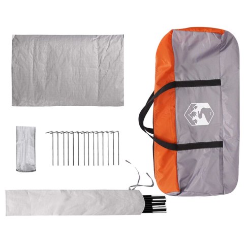 VidaXL Namiot domek Szary i pomarańczowy 300 x 210 x 156 cm Poliester