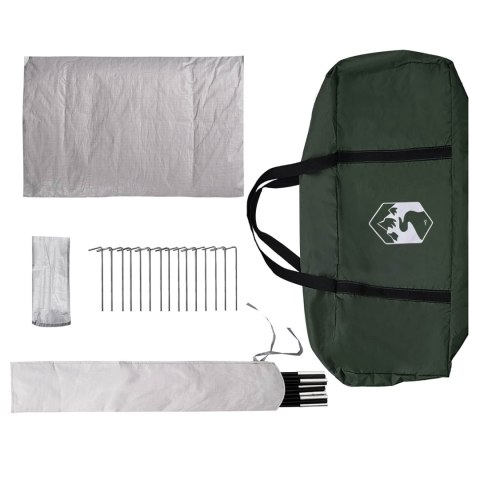 VidaXL Namiot domek Zielony wojskowy 400 x 210 x 180 cm Poliester