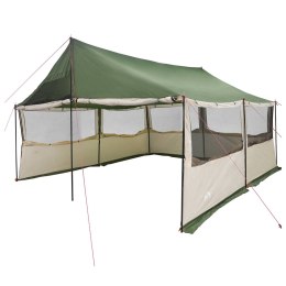 VidaXL Namiot rodzinny zielony 450 x 400 x 265 cm Poliester i Stal