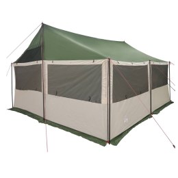 VidaXL Namiot rodzinny zielony 450 x 400 x 265 cm Poliester i Stal