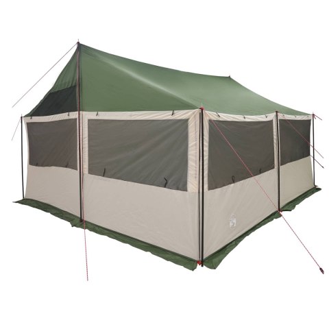 VidaXL Namiot rodzinny zielony 450 x 400 x 265 cm Poliester i Stal