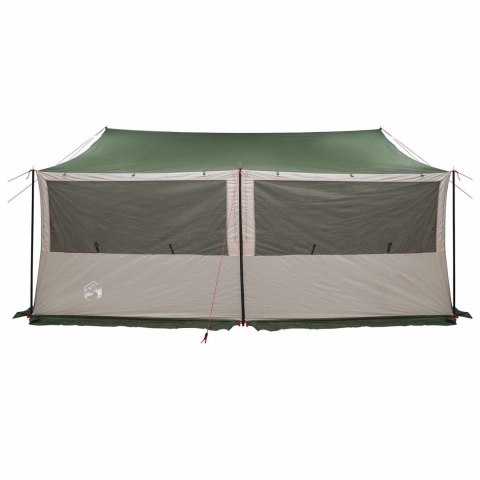 VidaXL Namiot rodzinny zielony 450 x 400 x 265 cm Poliester i Stal