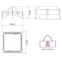 VidaXL Namiot rodzinny zielony 450 x 400 x 265 cm Poliester i Stal