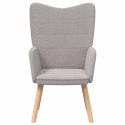 VidaXL fotel Jasnoszary 62 x 67 x 95,5 cm Tkanina sherpa